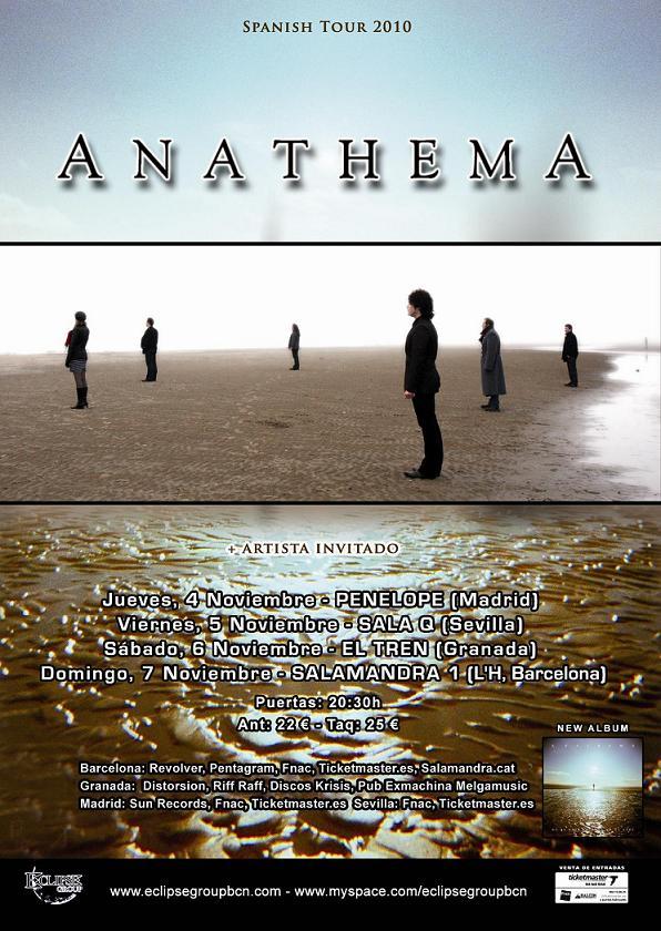 ANATHEMA: TELONEROS DE SU GIRA ESPAÑOLA