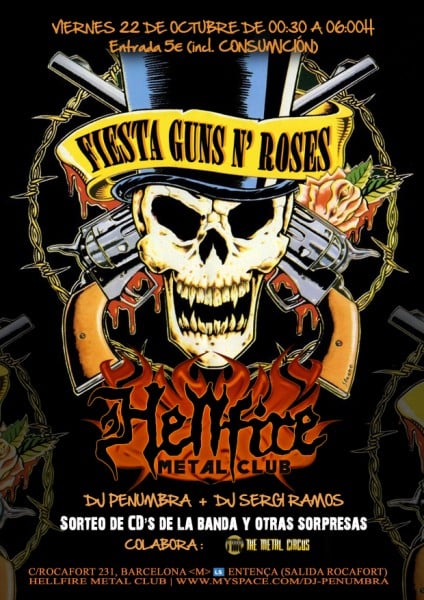 FIESTA GUNS N"ROSES ESTE VIERNES EN HELLFIRE CLUB