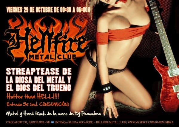 STRIPTEASE ESTE VIERNES EN HELLFIRE METAL CLUB