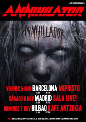 THE METAL CIRCUS TE INVITA A LOS CONCIERTOS QUE ANNIHILATOR OFRECERAN EN NUESTRO PAÍS