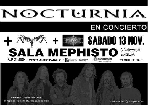 NOCTURNIA PRESENTAN A SU NUEVA FORMACIÓN EN BARCELONA