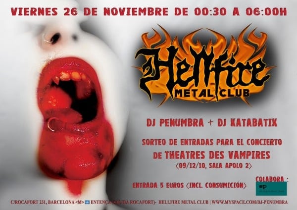 SORTEOS DE ENTRADAS Y MUCHO METAL ESTE FIN DE SEMANA EN HELLFIRE