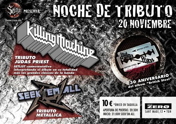 NOCHE DE TRIBUTOS A  JUDAS PRIEST Y METALLICA