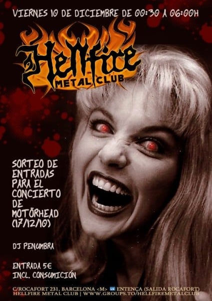 ESTE VIERNES EN HELLFIR METAL CLUB...BUENA MUSICA Y SORTEOS DE ENTRADAS PARA MOTORHEAD