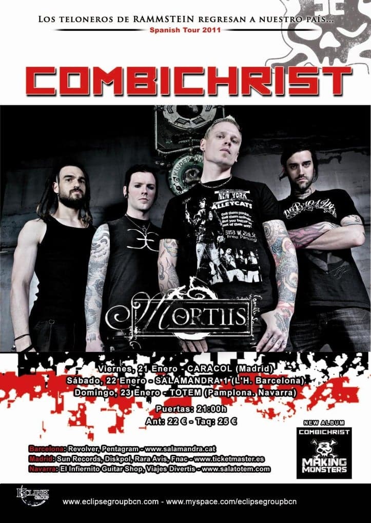 ULTIMA HORA!!! : CAMBIO DE HORARIOS COMBICHRIST + MORTIIS EN MADRID !!