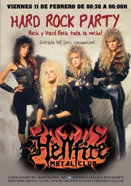 HARD ROCK PARTY ESTE VIERNES EN HELLFIRE