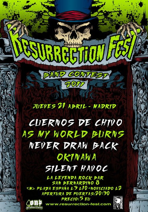 RESURRECTION FEST BAND CONTEST MADRID ESTE JUEVES