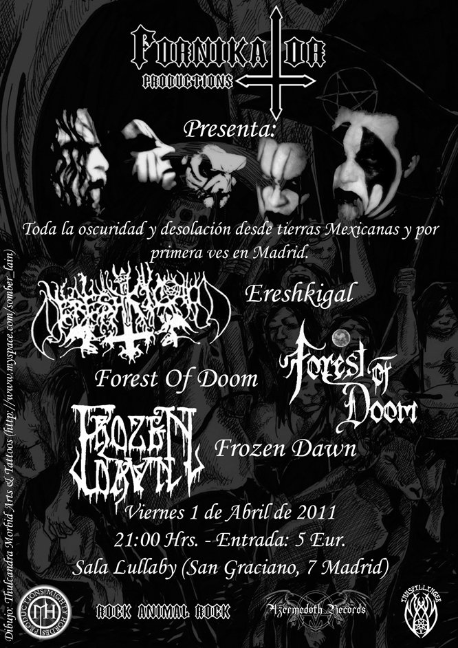 ERESHKIGAL + FROZEN DAWN + FOREST OF DOOM MAÑANA EN MADRID