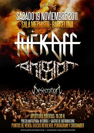 METAL ECHOES EN BARCELONA: FUCK OFF, OMISSION y DESECRATION