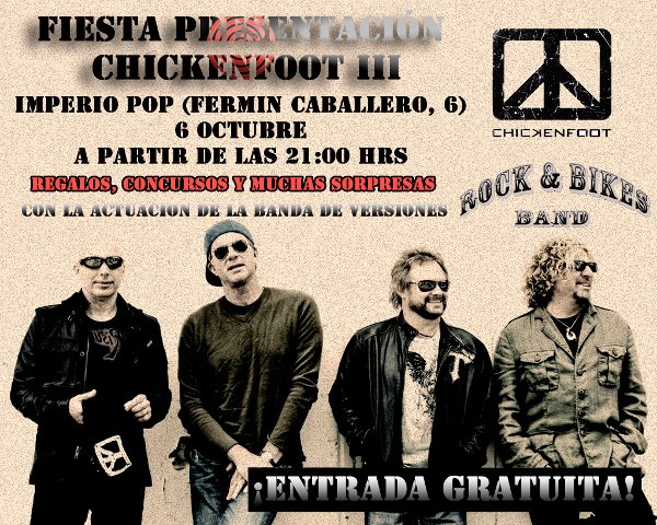 CHICKENFOOT EN DIRECTO... ¡DESDE TU CASA!