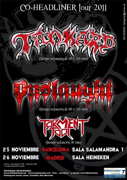 SE BUSCAN TELONEROS PARA EL SHOW DE TANKARD Y ONSLAUGHT EN MADRID, Y PARA SHAKRA Y MAXXWELL EN BARCELONA