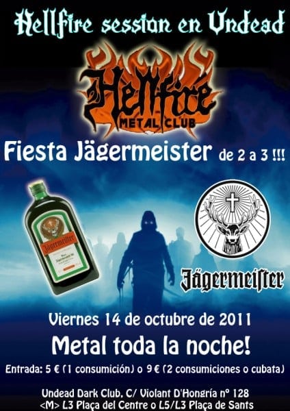 DISCOTECA METAL ESTE VIERNES 14 EN BARCELONA