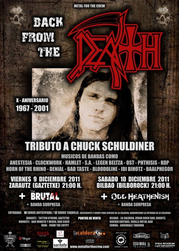 BACK FROM THE DEATH - TRIBUTO A CHUCK SCHULDINER