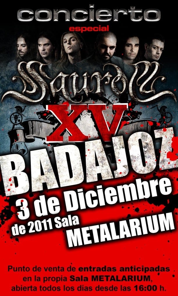 SAUROM: PENÚLTIMO CONCIERTO DE GIRA XV ANIVERSARIO