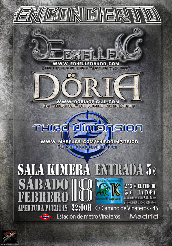 EDHELLEN + DORIA + THIRD DIM3NSION EN MADRID