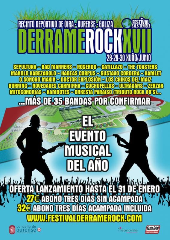 DERRAME ROCK XVII: SEPULTURA ENTRE LAS NUEVAS CONFIRMACIONES