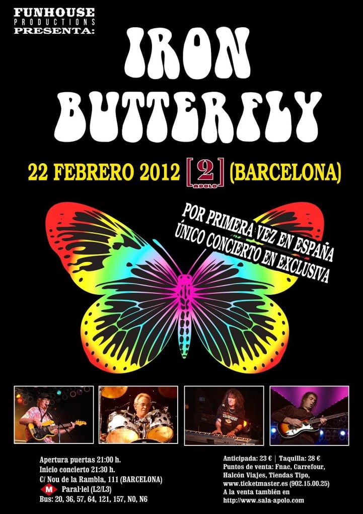 POR PRIMERA VEZ EN ESPAÑA: IRON BUTTERFLY