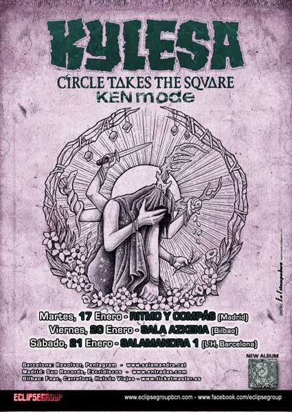 THE METAL CIRCUS TE INVITA AL CONCIERTO DE KYLESA + CIRCLE TAKES THE SQUARE + KEN MODE EN BARCELONA