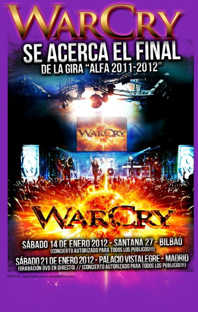 WARCRY: SE ACERCA EL FINAL DE LA GIRA ALFA 2011 - 2012