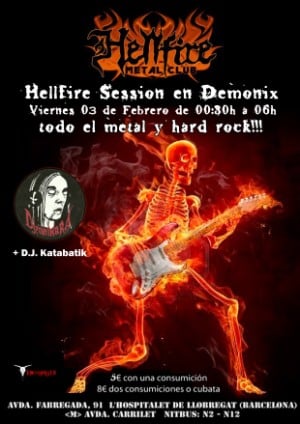 DISCOTECA METAL ESTE VIERNES 3 EN BARCELONA