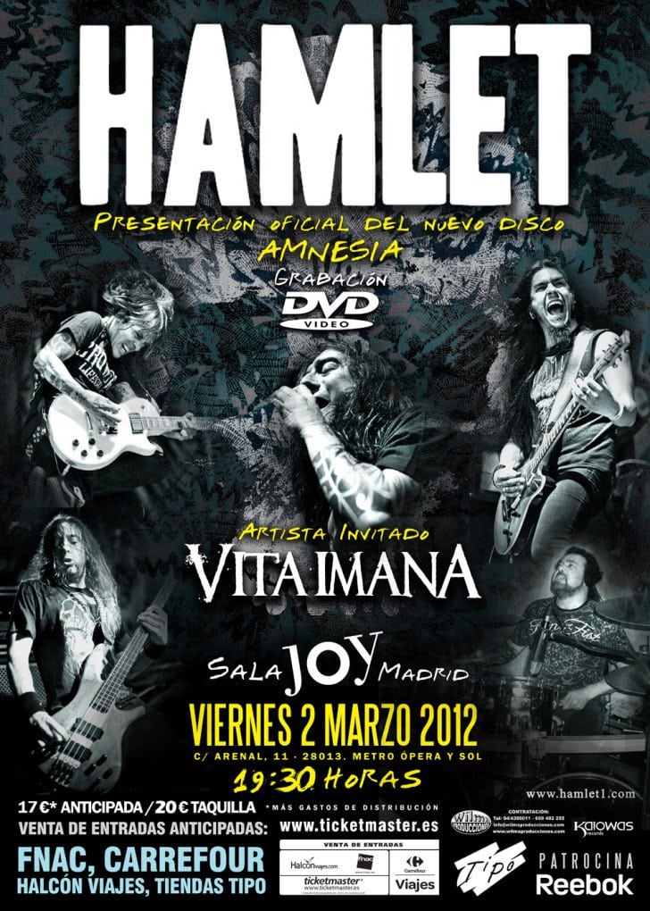 HAMLET GRABA DVD EN SU PRÓXIMO CONCIERTO EN MADRID