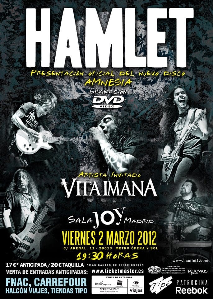 HAMLET GRABA DVD ESTE VIERNES EN MADRID