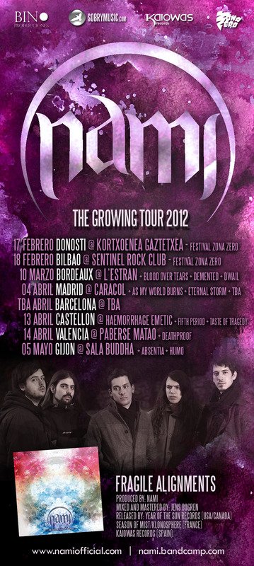 NAMI COMIENZAN ESTE FIN DE SEMANA EL “THE GROWING TOUR 2012”