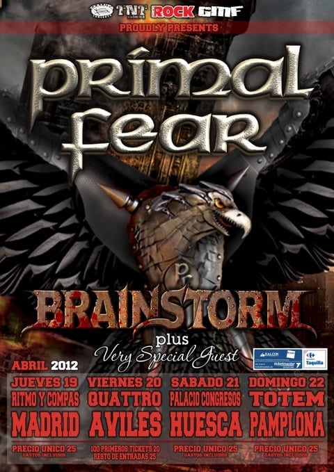 CAMBIOS EN LA GIRA POR ESPAÑA DE PRIMAL FEAR Y BRAINSTORM