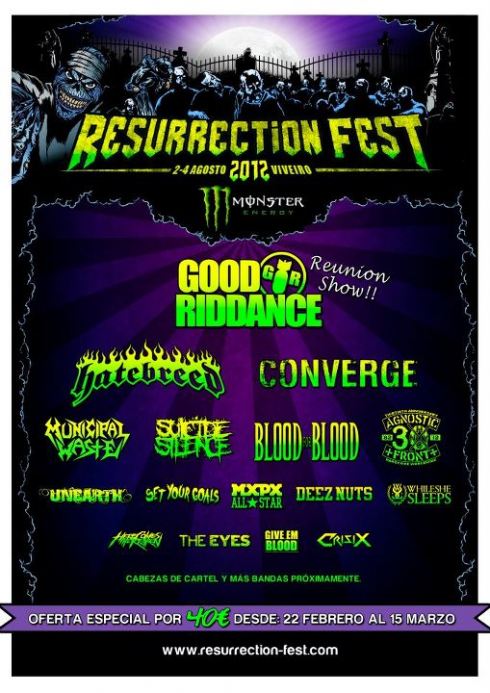 RESURRECTION FEST ANUNCIA SUS PRIMERAS CONFIRMACIONES