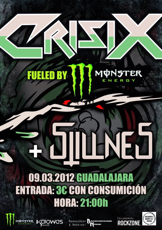 CRISIX + STILLNES ESTE VIERNES EN GUADALAJARA