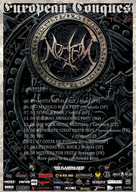 NOCTEM: MÁS FECHAS DE SU GIRA “EUROPEAN CONQUEST 2012”