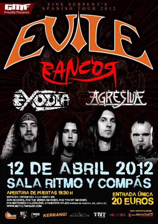 A PUNTO LA GIRA DE EVILE POR NUESTRO PAÍS