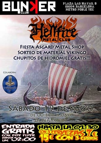 DISCOTECA METAL HOY SÁBADO EN BARCELONA