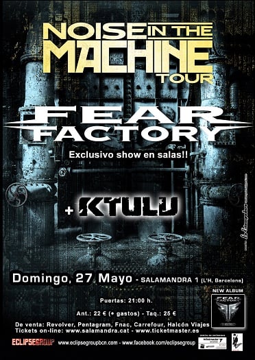 THE METAL CIRCUS TE INVITA AL CONCIERTO DE FEAR FACTORY Y KTULU EN BARCELONA