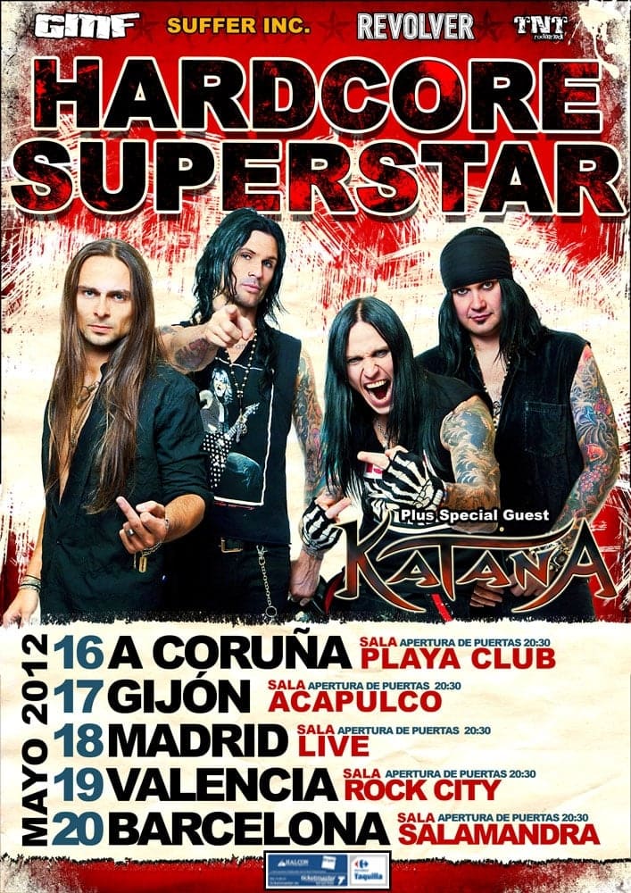 SE ACERCA LA GIRA ESPAÑOLA DE HARDCORE SUPERSTAR