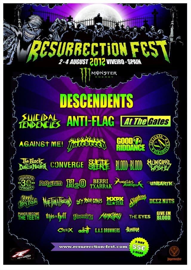 MÁS NOTICIAS Y BANDAS PARA EL RESURRECTION FEST 2012