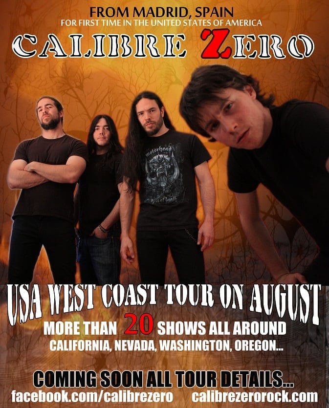 CALIBRE ZERO ANUNCIAN GIRA POR ESTADOS UNIDOS