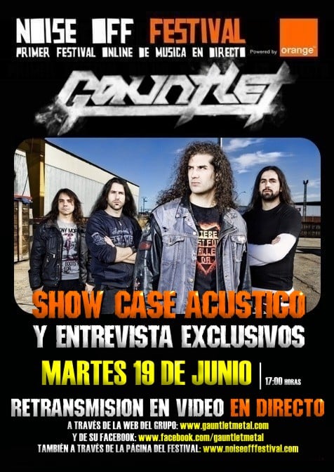 GAUNTLET: SHOW CASE ACUSTICO Y ENTREVISTA EXCLUSIVOS EN EL NOISE OFF FESTIVAL