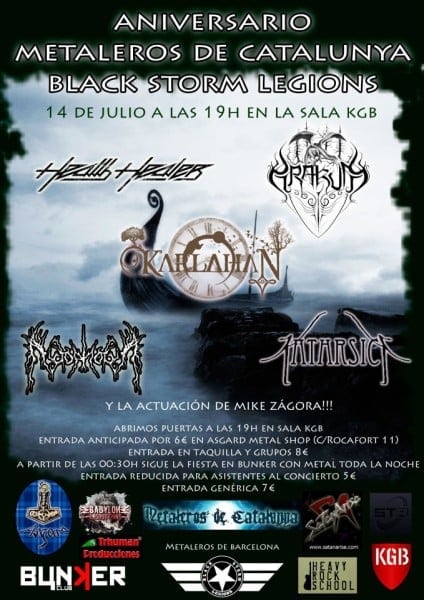 ANIVERSARIO DE METALEROS DE CATALUNYA ESTE SÁBADO