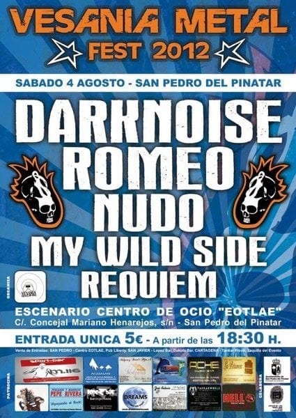 DARKNOISE SERÁN CABEZA DE CARTEL EN EL VESANIA METAL FEST 2012