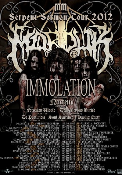 NOCTEM, DE GIRA EUROPEA JUNTO A MARDUK A IMMOLATION