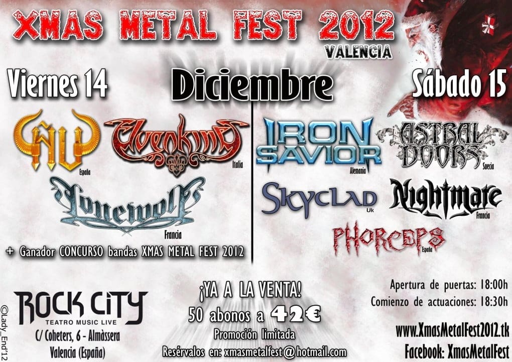 XMAS METAL FEST 2012 EN VALENCIA ESTE DICIEMBRE