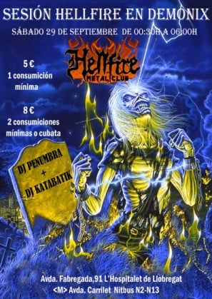 DISCOTECA METAL EN BARCELONA ESTE SÁBADO 29