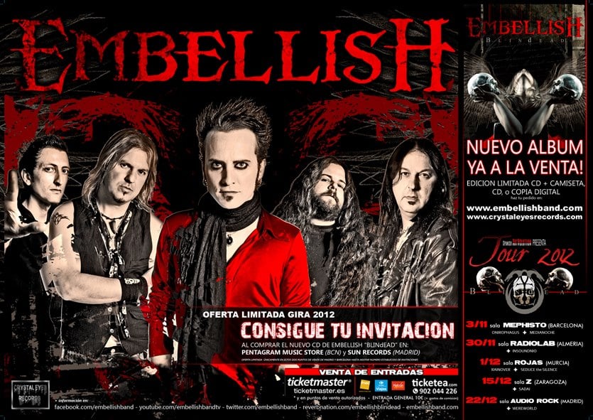 EMBELLISH COMIENZAN EN BARCELONA LA GIRA DE PRESENTACIÓN DE “BLINDEAD"