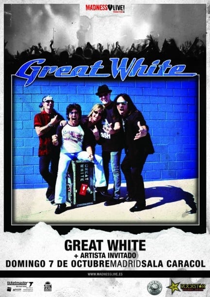 GREAT WHITE ESTA SEMANA EN ESPAÑA