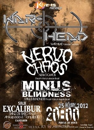 WAR-HEAD EN MADRID EL 25 DE OCTUBRE