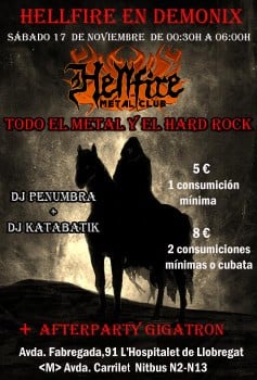 FIESTÓN METAL TODA LA NOCHE ESTE SÁBADO EN BARCELONA