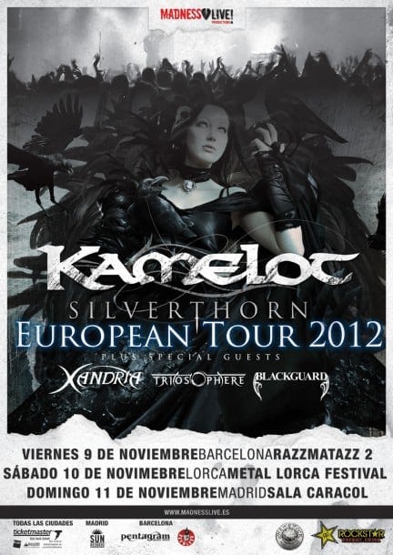 SORTEAMOS ENTRADAS PARA LOS CONCIERTOS DE KAMELOT ESTA SEMANA EN BARCELONA, LORCA Y MADRID