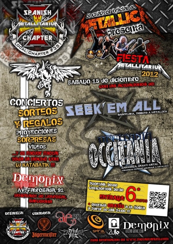 FIESTA METALLITARIUM EN LA SALA DEMONOIX ESTE SÁBADO