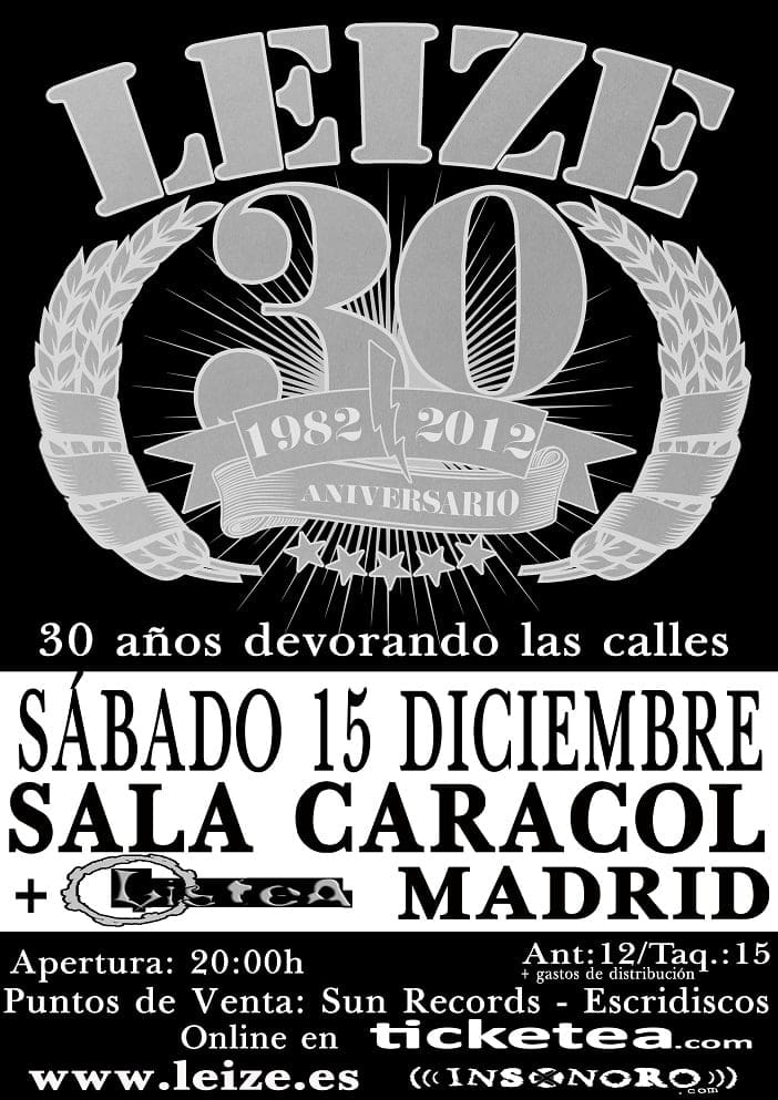 LEIZE EN MADRID ESTE SÁBADO